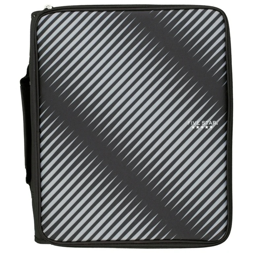 Five Star 2" Zipper Binder Plus Multi Access File, Black NWT